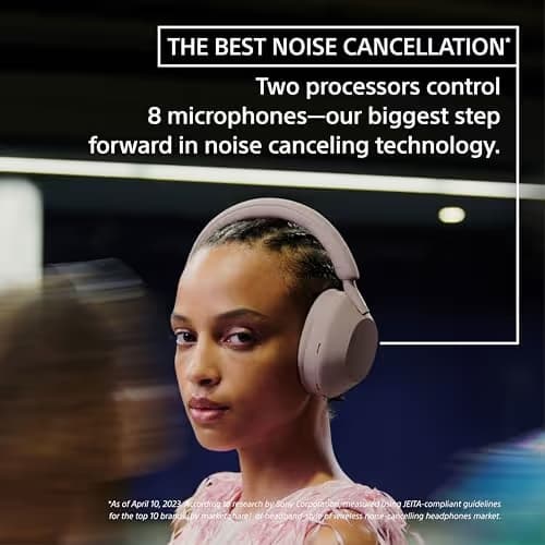 Sony XM5 Closed-Back Silver Headphones image