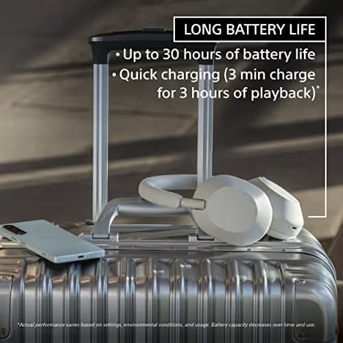 Sony XM5 Closed-Back Silver Headphones image