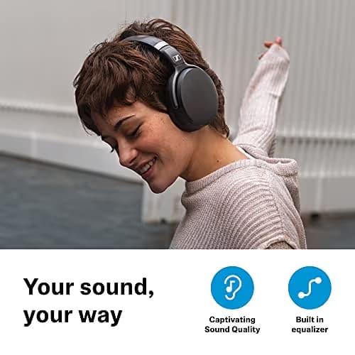 Sennheiser HD 450BT Wireless Closed-Back Black Headphones image