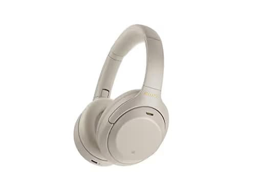 Sony WH1000XM4 Closed Silver Headphones image