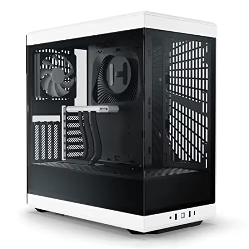 HYTE Y40 ATX Mid Tower White / Black with Tempered Glass Side Panel and USB 3.2 Gen 2 Type-C, USB 3.2 Gen 1 Type-A image