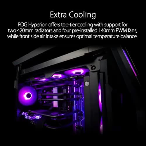 ASUS ROG Hyperion GR701 Tempered Glass eATX Full Tower Computer Case - Black image