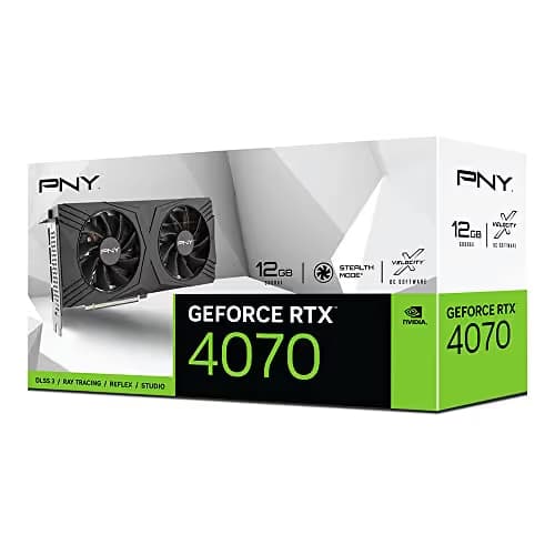 PNY VERTO GeForce RTX 4070 12GB GDDR6X Black image