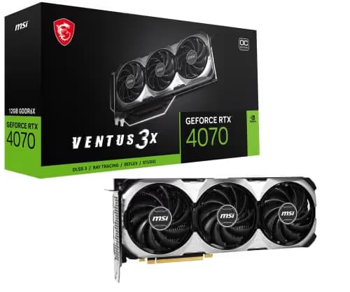 MSI GeForce RTX 4070 VENTUS 3X 12G OC GDDR6X image
