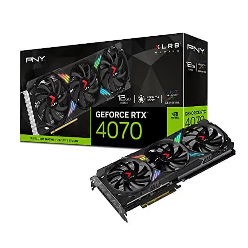 PNY GeForce RTX 4070 XLR8 Gaming VERTO EPIC-X RGB 12GB GDDR6X Black image