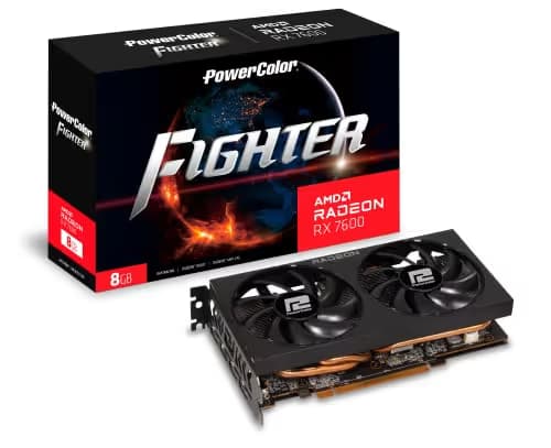 PowerColor Fighter Radeon RX 7600 8GB GDDR6 Black image