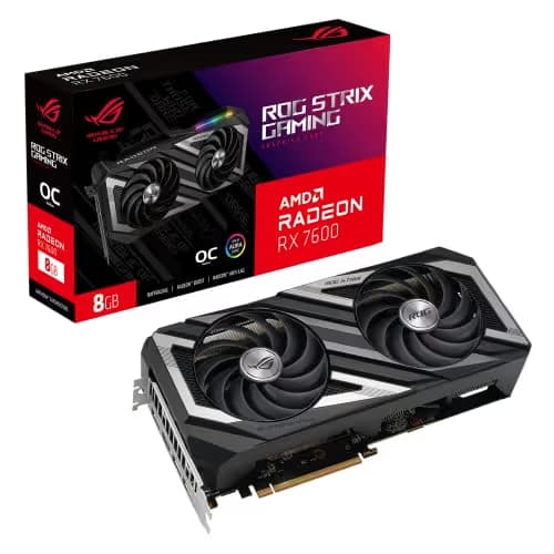 Asus ROG STRIX OC Radeon RX 7600 8GB GDDR6 Black / Silver main image