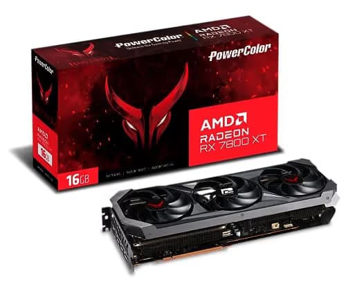 PowerColor Red Devil OC Radeon RX 7800 XT 16GB GDDR6 Black image