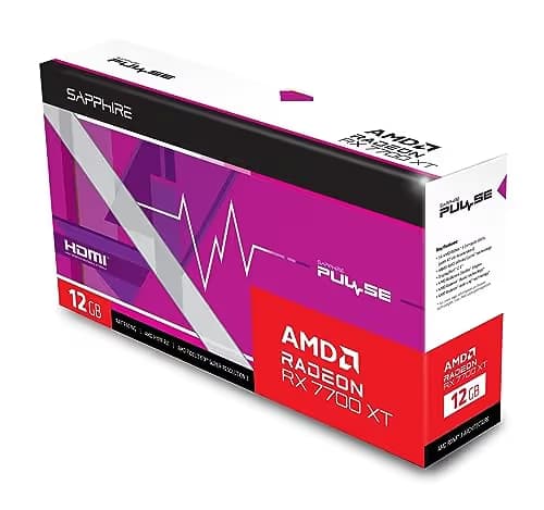 Sapphire PULSE Radeon RX 7700 XT 12GB GDDR6 Black / Red image