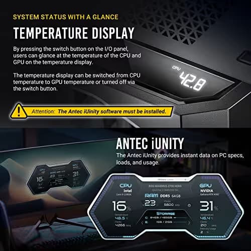 Antec Performance 1 FT ATX Full Tower Black Tempered Glass Side Panel image