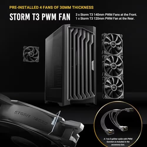 Antec Performance 1 FT ATX Full Tower Black Tempered Glass Side Panel image
