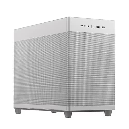 Asus Prime AP201 Micro ATX Mini Tower White Mesh Side Panel image