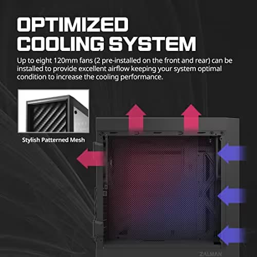 Zalman T7 ATX Compact Mid-Tower PC Case w/ Tempered Glass Side Panel image