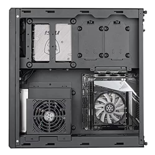 Silverstone Milo 12 HTPC Black Mesh Side Panel, USB 3.2 Gen 2 Type-C, USB 3.2 Gen 1 Type-A image