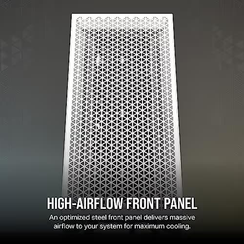 Corsair 3000D AIRFLOW ATX Mid Tower White Tempered Glass Side Panel, USB 3.2 Gen 1 Type-A Front Panel image