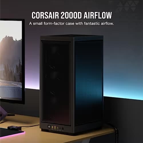 Corsair 2000D AIRFLOW Mini-ITX Tower Black Mesh Side Panel image
