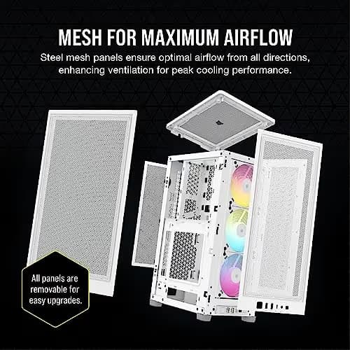 Corsair 2000D Mini-ITX Tower White RGB Airflow Mesh image