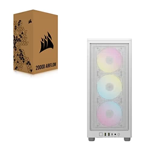 Corsair 2000D Mini-ITX Tower White RGB Airflow Mesh image