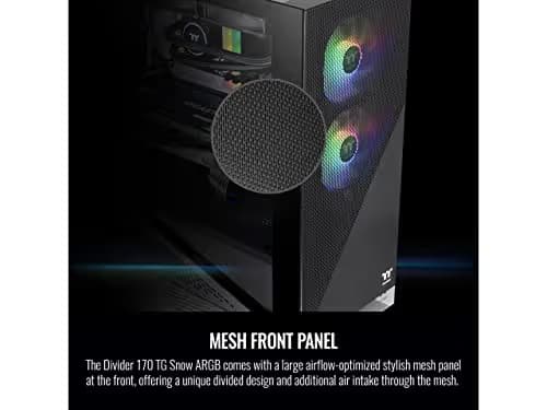 Thermaltake Divider 170 TG ARGB Micro ATX Mid Tower Black Tempered Glass image
