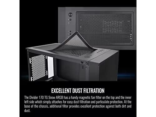 Thermaltake Divider 170 TG ARGB Micro ATX Mid Tower Black Tempered Glass image