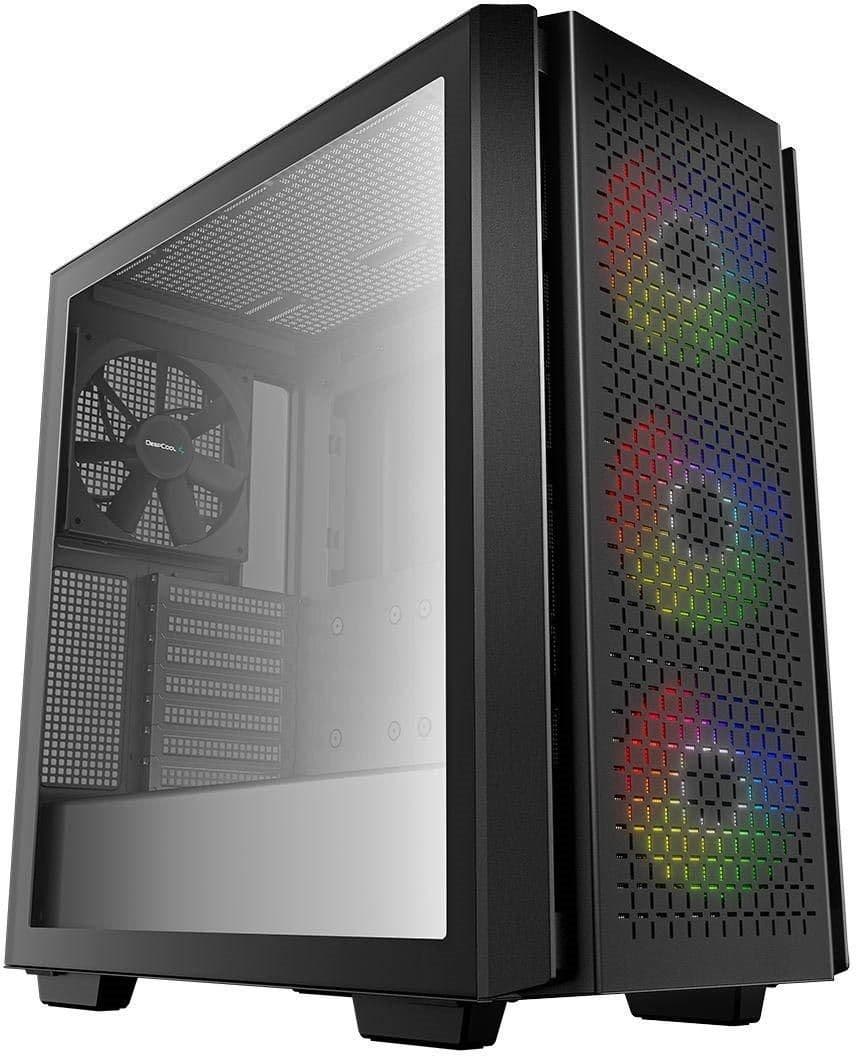 Deepcool CG560 ATX Mid Tower Black with Tempered Glass Side Panel and USB 3.2 Gen 1 Type-A image