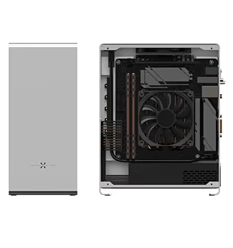 ZZEW A1 Plus Mini-ITX Tower Silver Mesh Side Panel, USB 3.2 Gen 1 Type-A Front Panel, 200 x 114 x 253 mm image