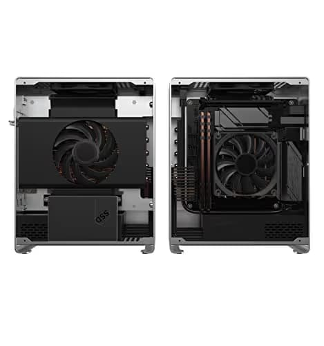 ZZEW A1 Plus Mini-ITX Tower Silver Mesh Side Panel, USB 3.2 Gen 1 Type-A Front Panel, 200 x 114 x 253 mm image