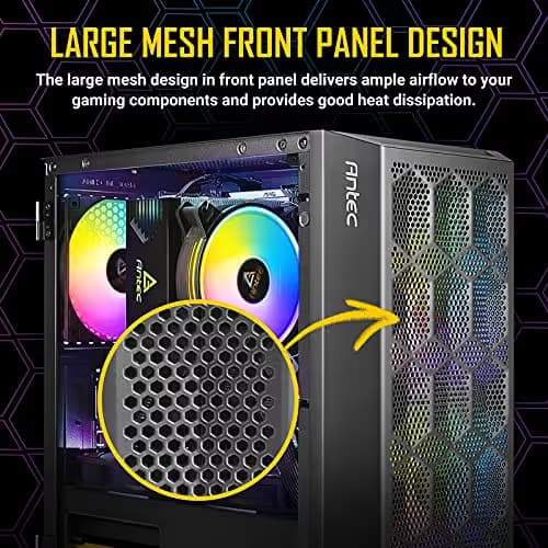 Antec NX200M Micro ATX Mid Tower Black Tempered Glass Side Panel image