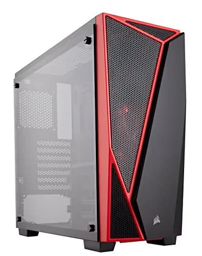 Corsair Carbide Series SPEC-04 ATX Mid Tower Black / Red with Acrylic Side Panel and USB 3.2 Gen 1 Type-A, USB 2.0 Type-A main image