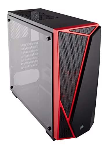 Corsair Carbide Series SPEC-04 ATX Mid Tower Black / Red with Acrylic Side Panel and USB 3.2 Gen 1 Type-A, USB 2.0 Type-A image