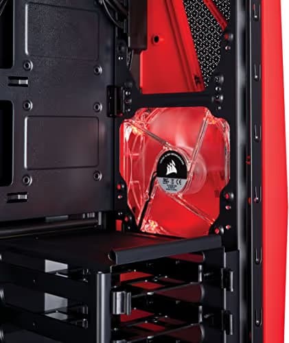 Corsair Carbide Series SPEC-04 ATX Mid Tower Black / Red with Acrylic Side Panel and USB 3.2 Gen 1 Type-A, USB 2.0 Type-A image