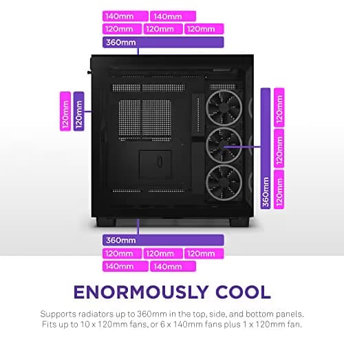 NZXT H9 Elite ATX Mid Tower Black Tempered Glass Side Panel image