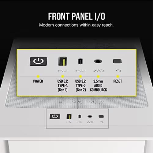 Corsair iCUE 4000D RGB AIRFLOW Mid-Tower  ATX Case - True White image
