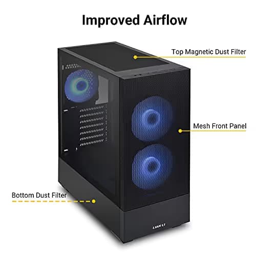 Lian Li LANCOOL 205 Mesh ATX Mid Tower Black Tempered Glass Side Panel image