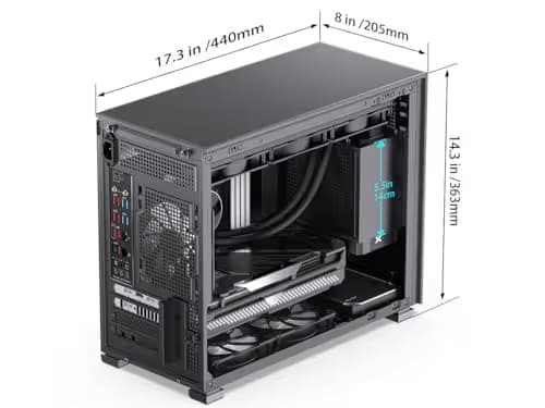 Jonsbo D31 MESH MicroATX Mini Tower Black Tempered Glass Side Panel image
