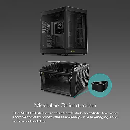 GAMDIAS NESO P1 ATX Full Tower Black Tempered Glass Side Panel image