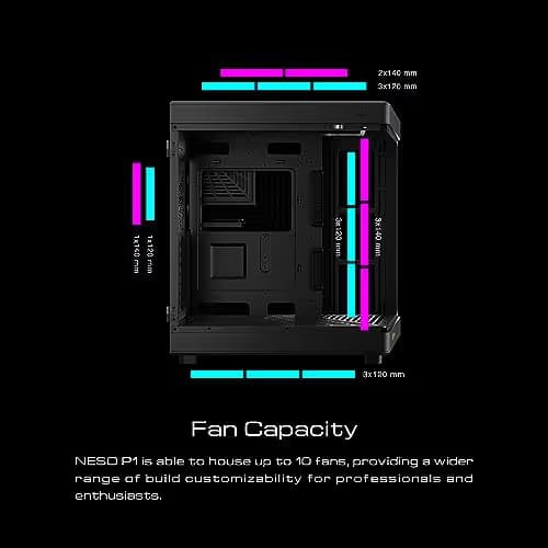 GAMDIAS NESO P1 ATX Full Tower Black Tempered Glass Side Panel image