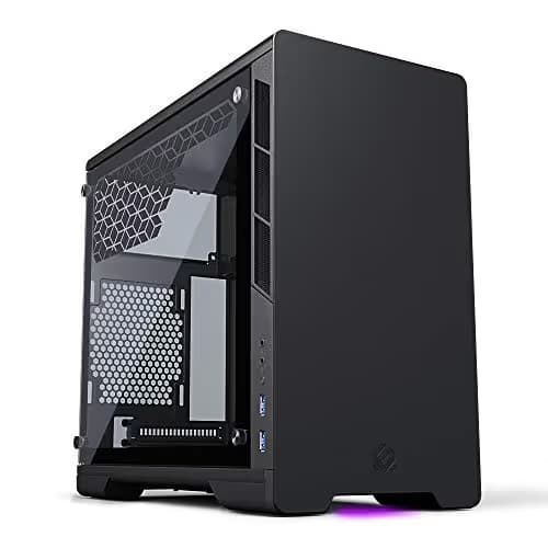 MagniumGear Neo Mini V2 Mini-ITX Desktop Silver Tempered Glass Side Panel Front USB 3.2 Gen 1 Type-A image