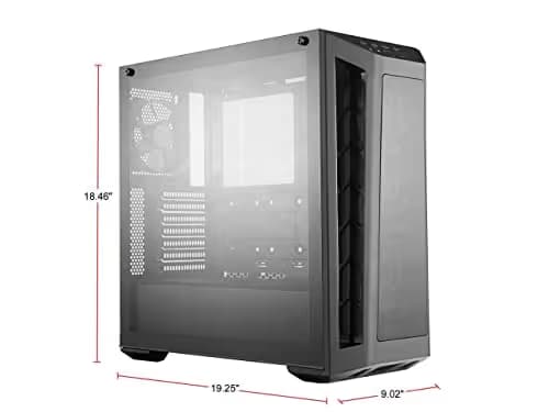 Cooler Master MasterBox MB530P ATX Mid Tower Black Tempered Glass Side Panel USB 3.2 Gen 1 Type-A USB 2.0 Type-A image