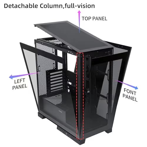 SAMA Sama-3D ATX Mid Tower Black with Tempered Glass Side Panel and USB 3.2 Gen 1 Type-A, USB 2.0 Type-A image