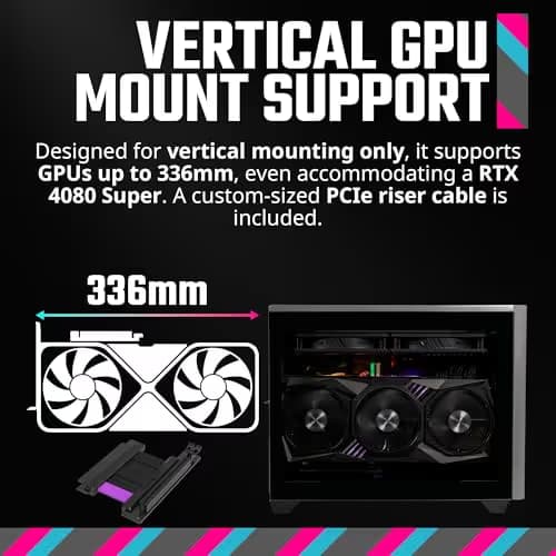 Cooler Master NR200P MAX UK Edition Mini-ITX Tower Black Tempered Glass image