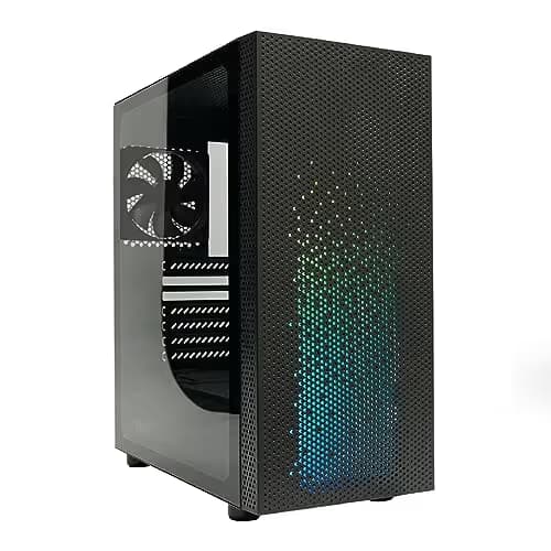 Azza Celesta 340F ATX Mid Tower Black Tempered Glass USB 3.2 Gen 1 Type-A USB 2.0 Type-A image