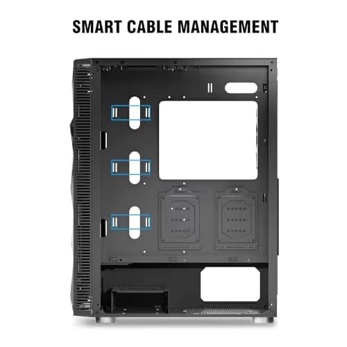 Montech X3 Mesh ATX Mid Tower Black with Mesh, Tempered Glass Side Panel, and USB 3.2 Gen 1 Type-A, USB 2.0 Type-A image