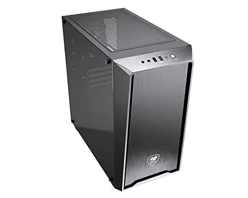 Cougar MG130-G Micro ATX Mini Tower Black with Tempered Glass Side Panel and USB 3.2 Gen 1 Type-A, USB 2.0 Type-A Front Panel image