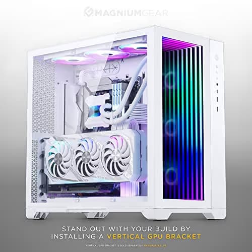 MagniumGear NEO QUBE 2 ATX Mid Tower White Tempered Glass Infinity Mirror image