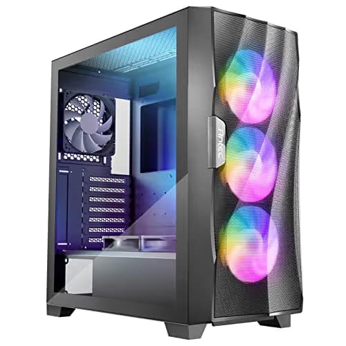 Antec DF700 FLUX ATX Mid Tower Black Tempered Glass Side Panel, USB 3.2 Gen 1 Type-A image