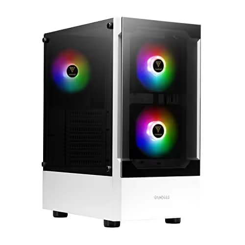 GAMDIAS TALOS E3 ATX Mid Tower White / Black Tempered Glass Side Panel, USB 3.2 Gen 1 Type-A USB 2.0 Type-A main image