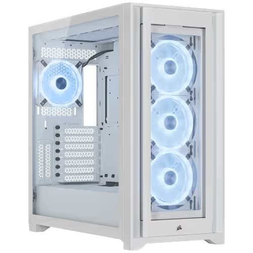 Corsair iCUE 5000X RGB QL Edition ATX Mid Tower White Tempered Glass main image