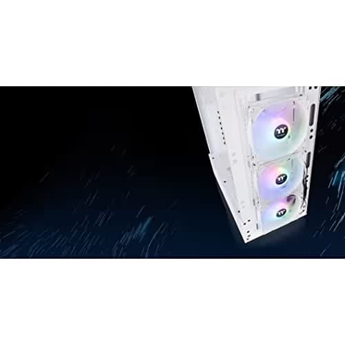 Thermaltake View 200 ATX Mid Tower White Tempered Glass ARGB USB 3.2 Gen 1 Type-A image