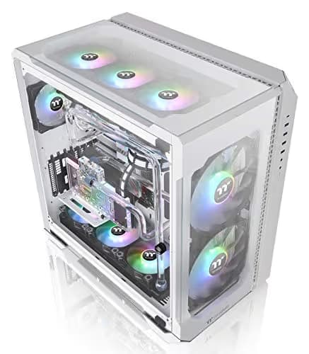 Thermaltake View 51 ATX Full Tower Snow ARGB Edition Tempered Glass Side Panel image
